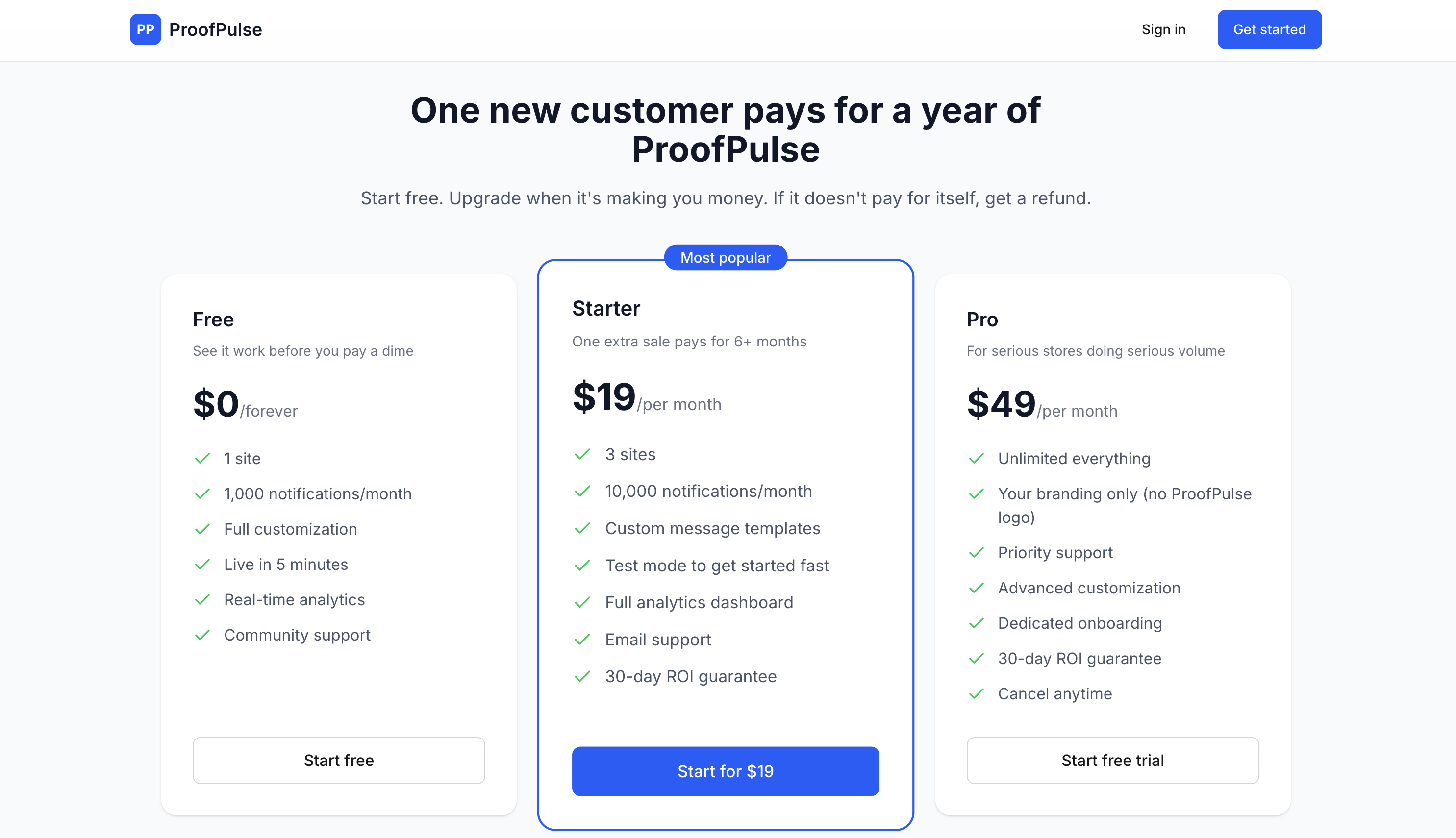 ProofPulse - Screenshot 4 showing product features and functionality
