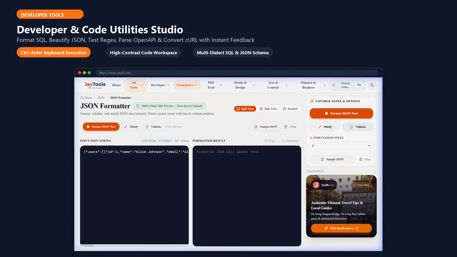 JoyTools — Free Online Developer Tools gallery image