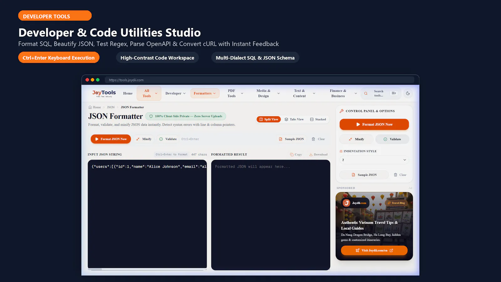 JoyTools — Free Online Developer Tools screenshot 2