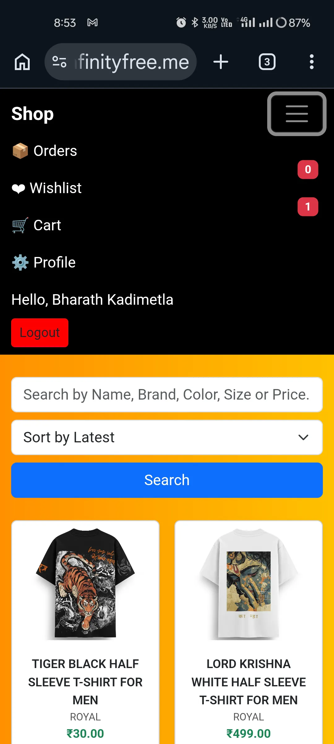 Royal Online Shopping website  gallery image