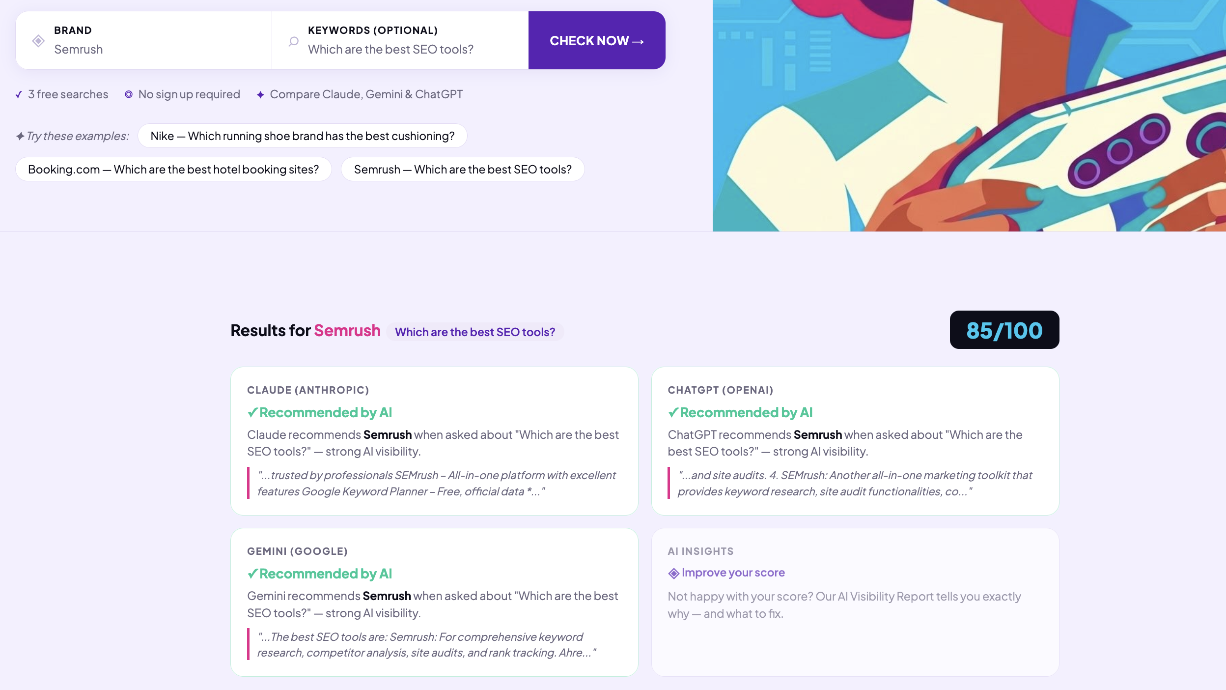 AEO GEO AI — Free AI Visibility Checker gallery image