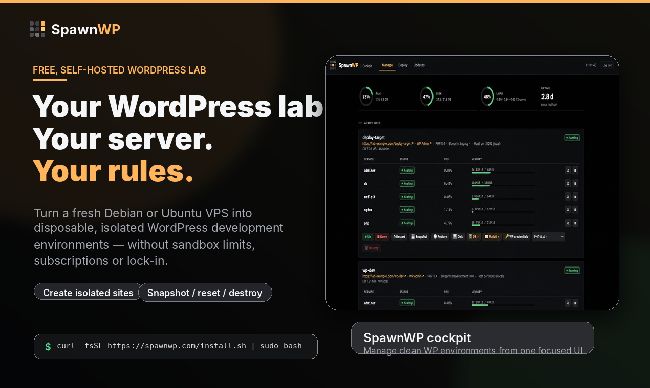 SpawnWP gallery image