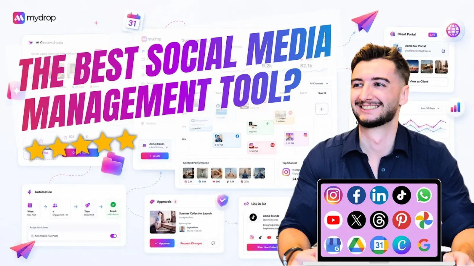 Mydrop AI - Social Media OS for Agencies screenshot 1 (video preview)