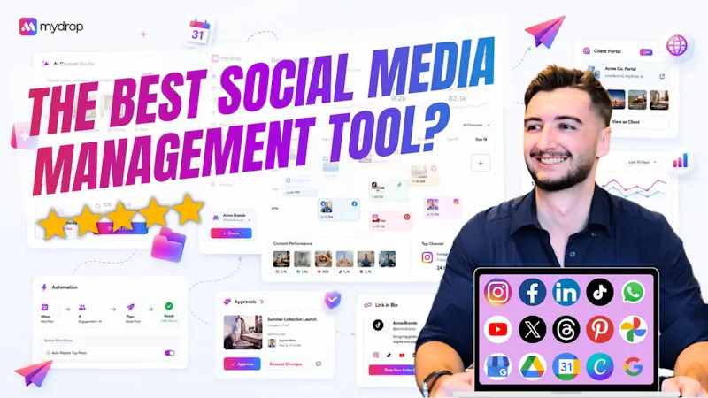 Mydrop AI - Social Media OS for Agencies screenshot 1 (video preview)