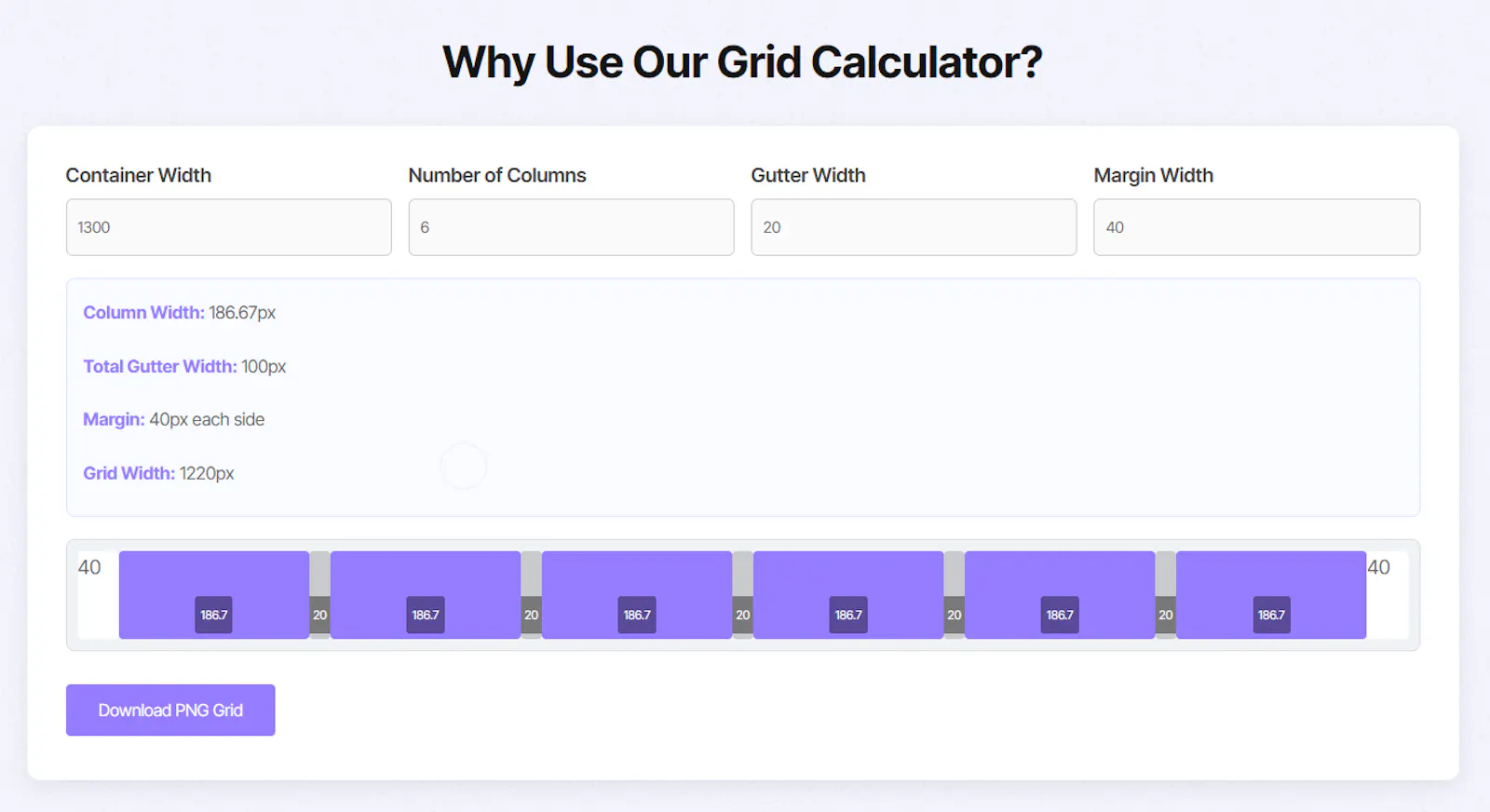 Grid Calculator by HSArticle screenshot 1