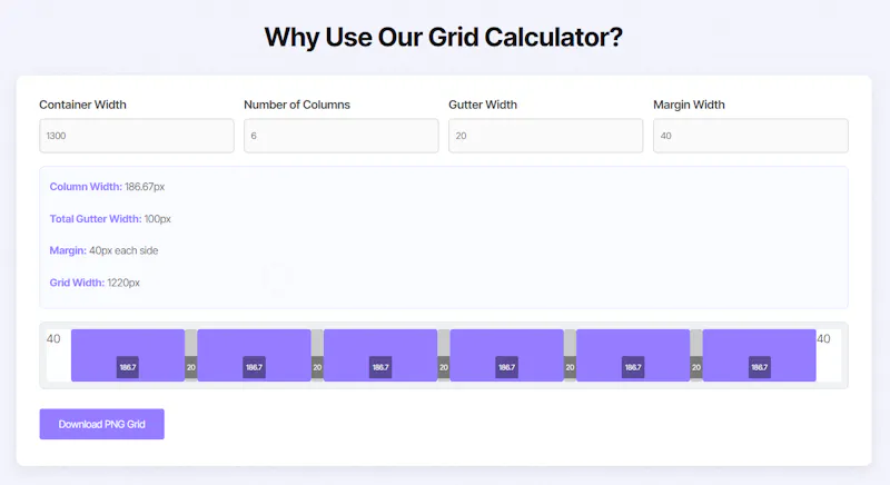 Grid Calculator by HSArticle screenshot 1