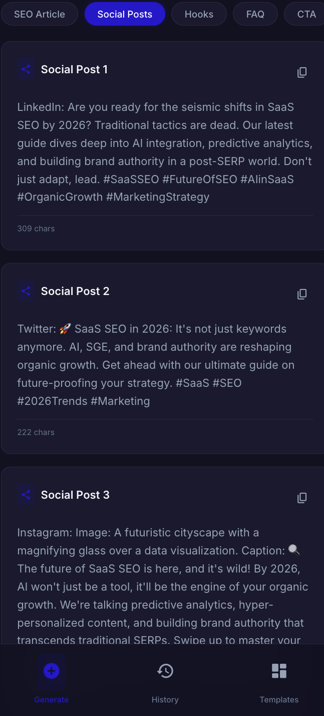 RankFlow Content Dashboard gallery image