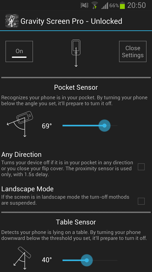 Gravity Screen - On/Off gallery image