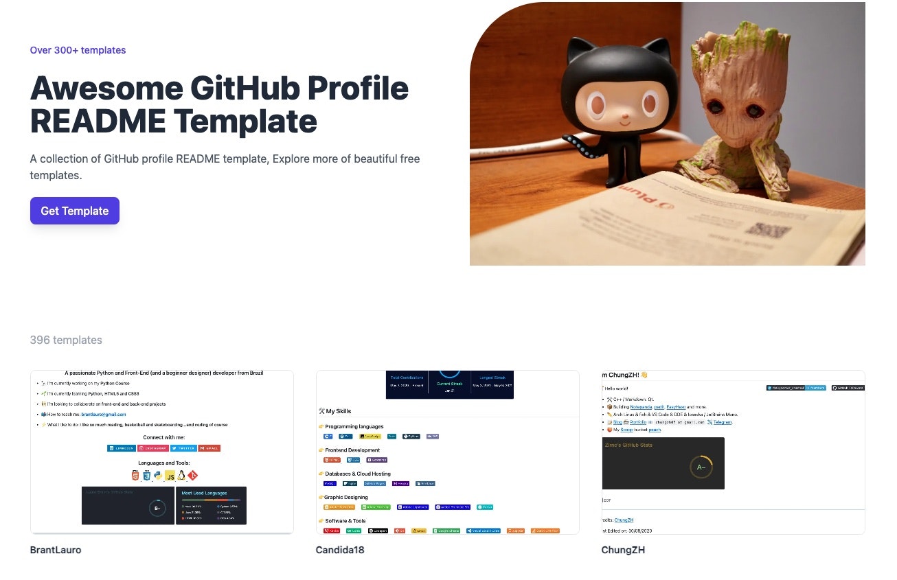 GitHub Profili ReadMe Jenerator - 300'den fazla şablon, harika Github Profili ReadMe Oluşturun medya 4