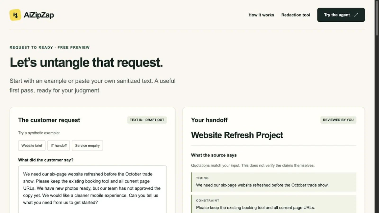 AiZipZap screenshot 1
