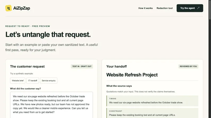 AiZipZap screenshot 1