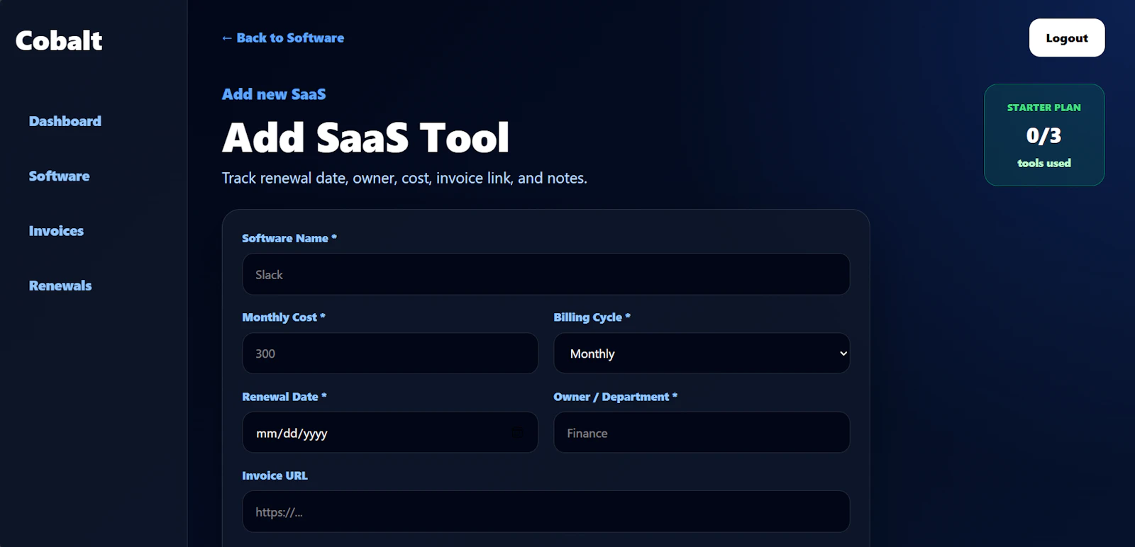 Cobalt Renewals screenshot 3