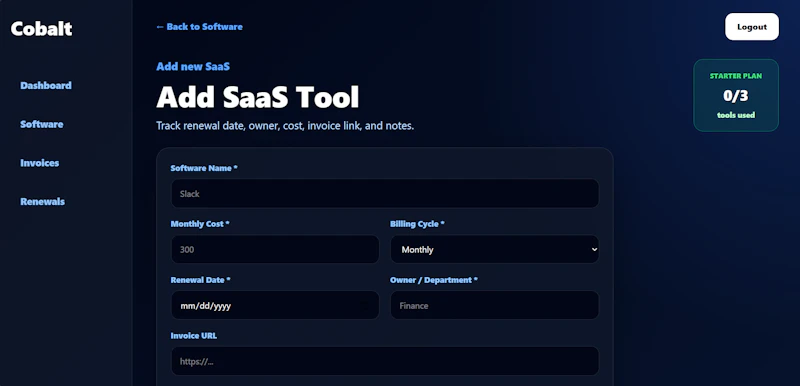 Cobalt Renewals screenshot 3
