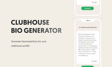 Clubhouse Bio Generator gallery image