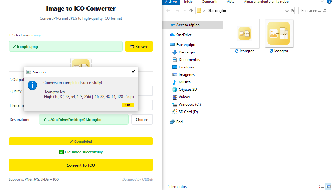 Image to ICO Converter - icongtor gallery image