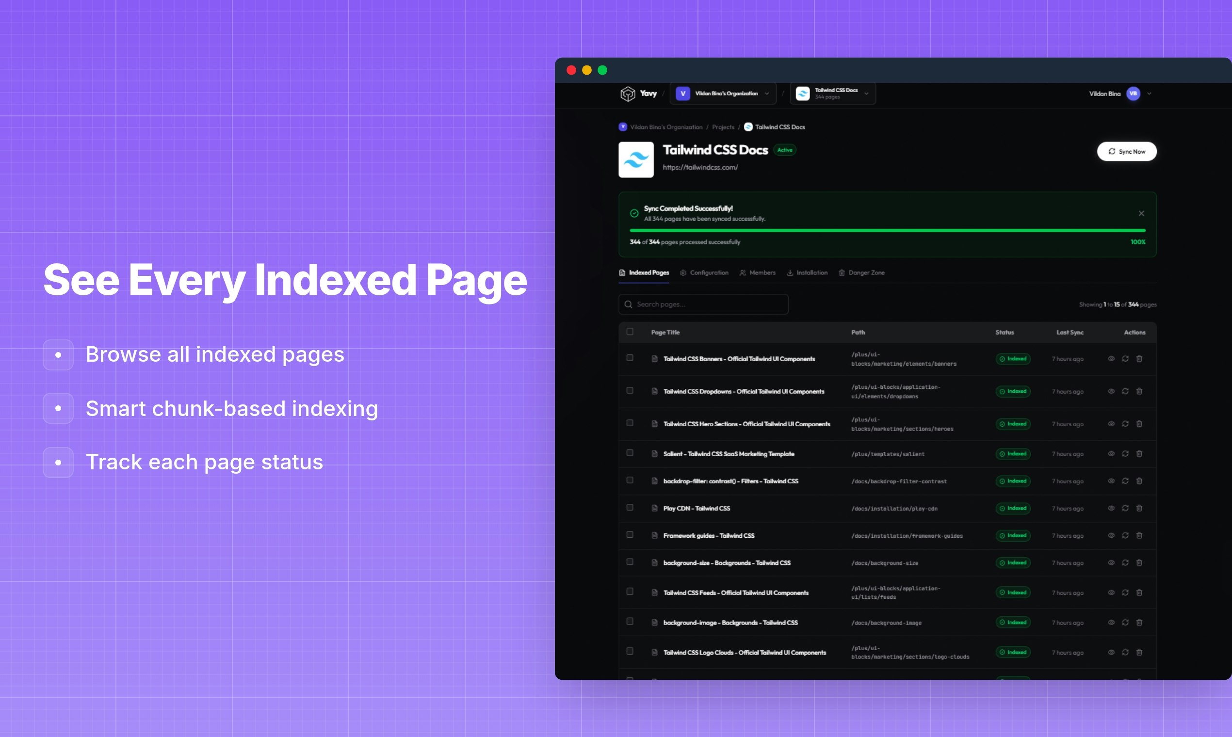 Yavy - Screenshot 2 showing product features and functionality