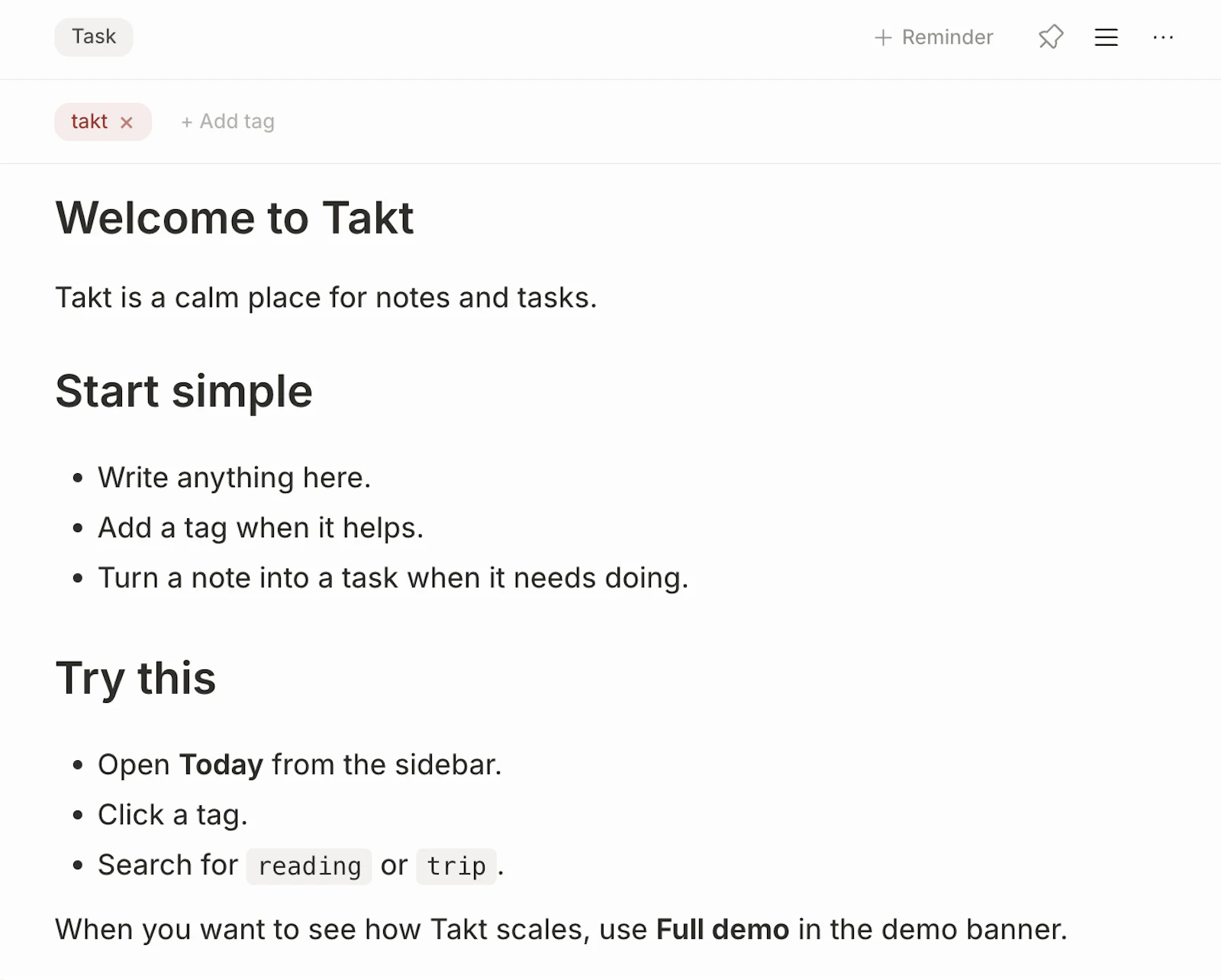 Takt — Private notes and tasks screenshot 2