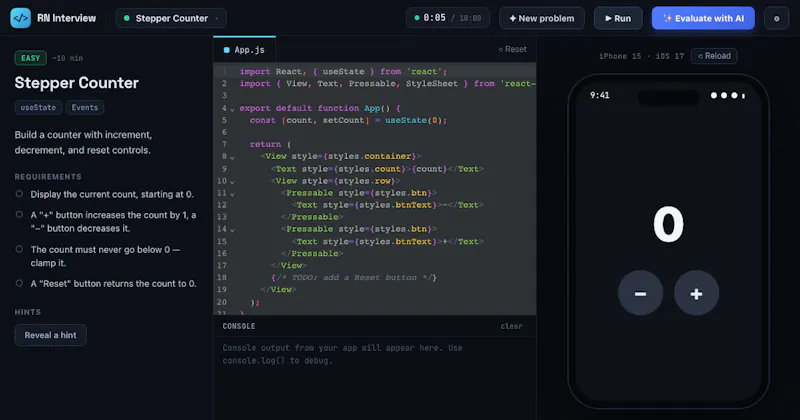 RN Interview Practice screenshot 1