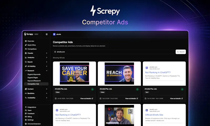 Competitor Ads by Screpy screenshot 1