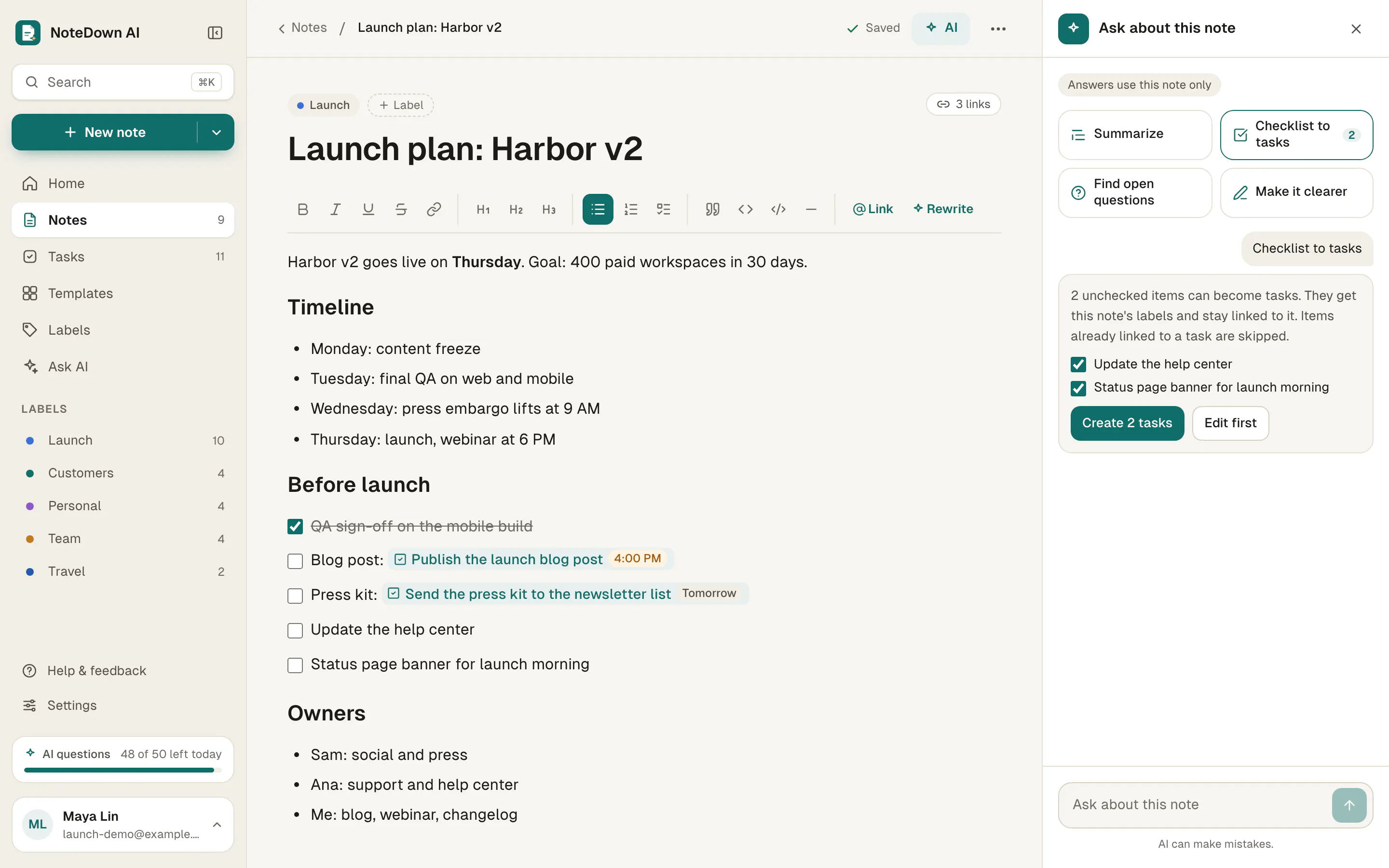 NoteDown AI gallery image
