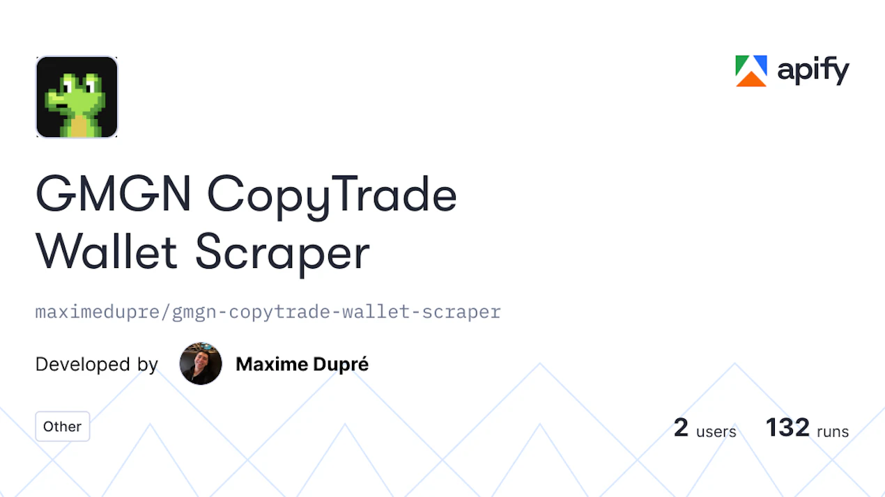 GMGN CopyTrade Wallet Scraper product