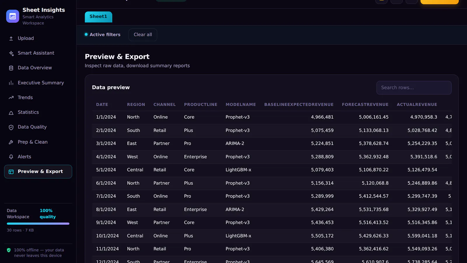 Sheet Insights BI screenshot 7
