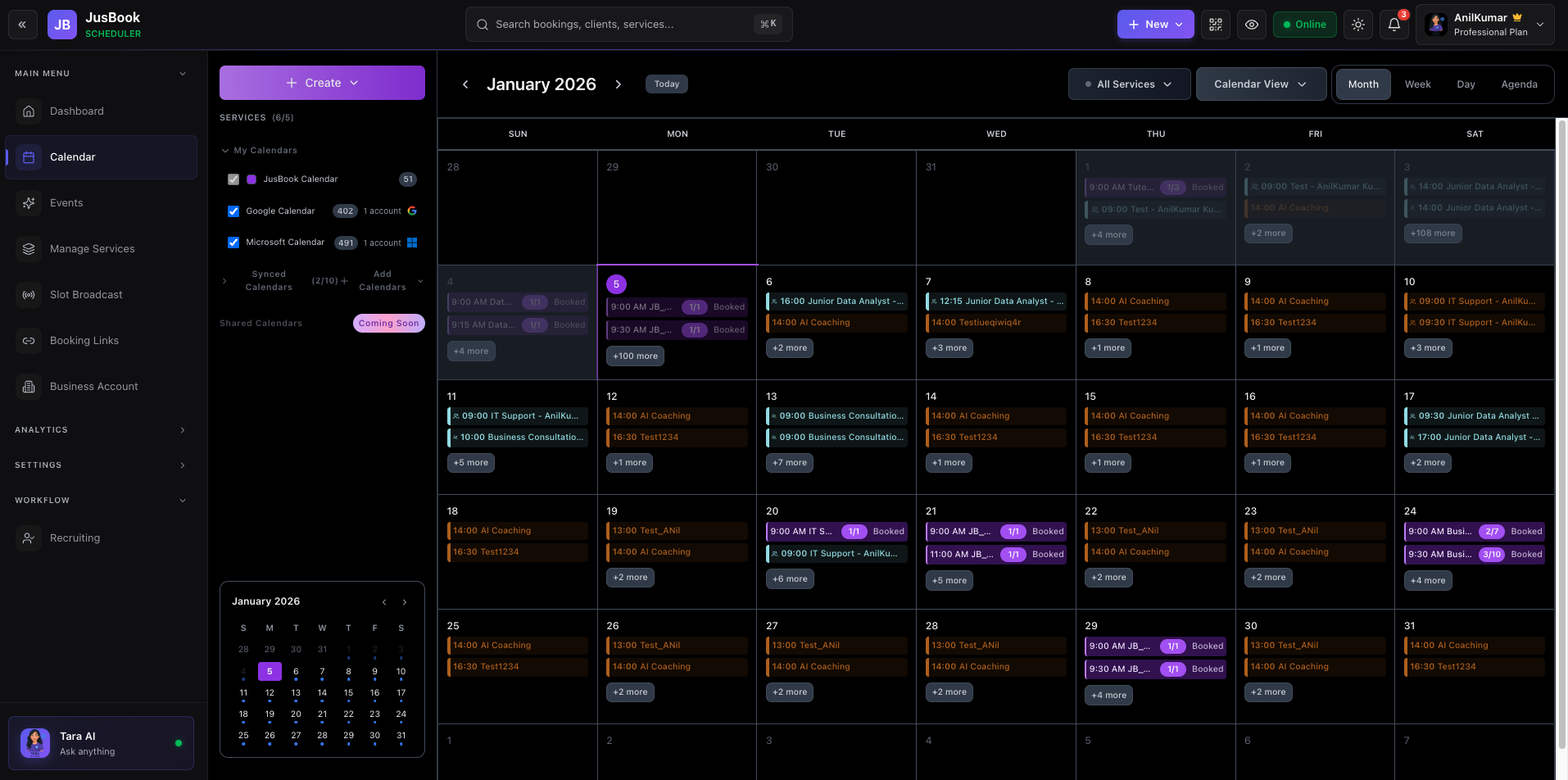 JusBook - Scheduler - Screenshot 5 showing product features and functionality