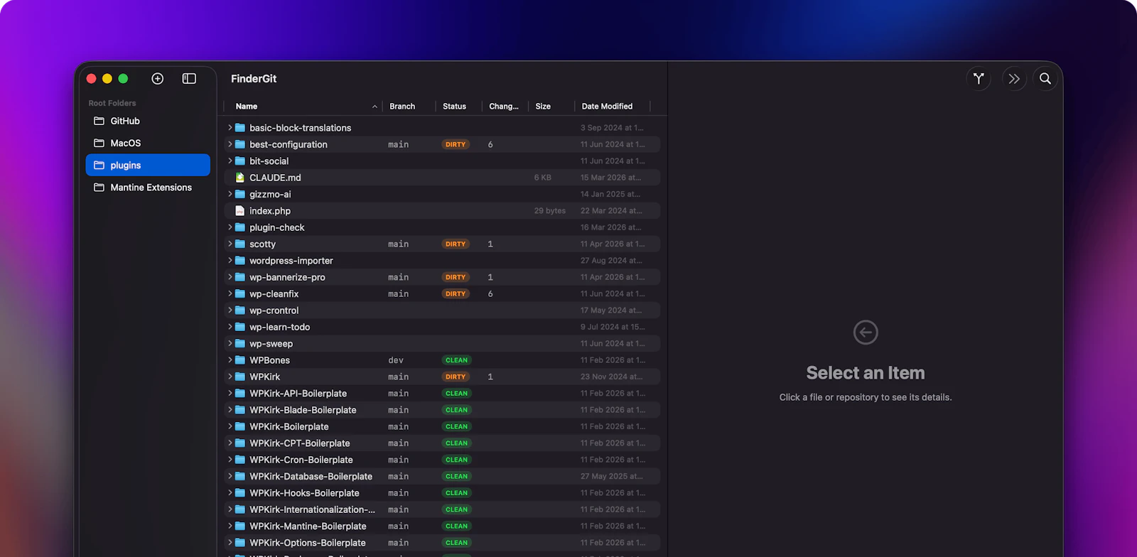 FinderGit screenshot 2