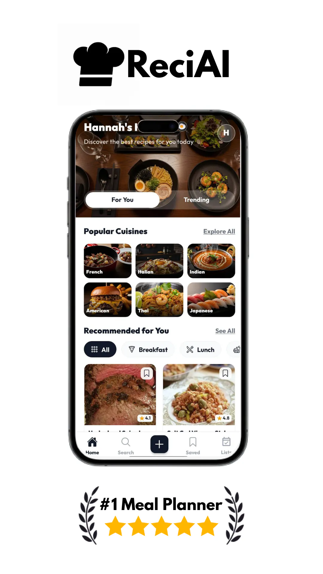 ReciAI: Recipe Saver & Planner gallery image