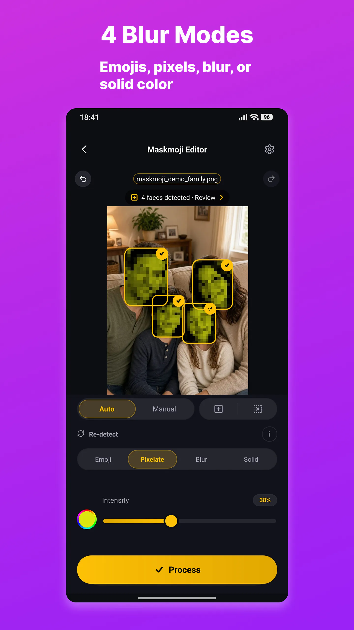 Maskmoji: hide face in video gallery image