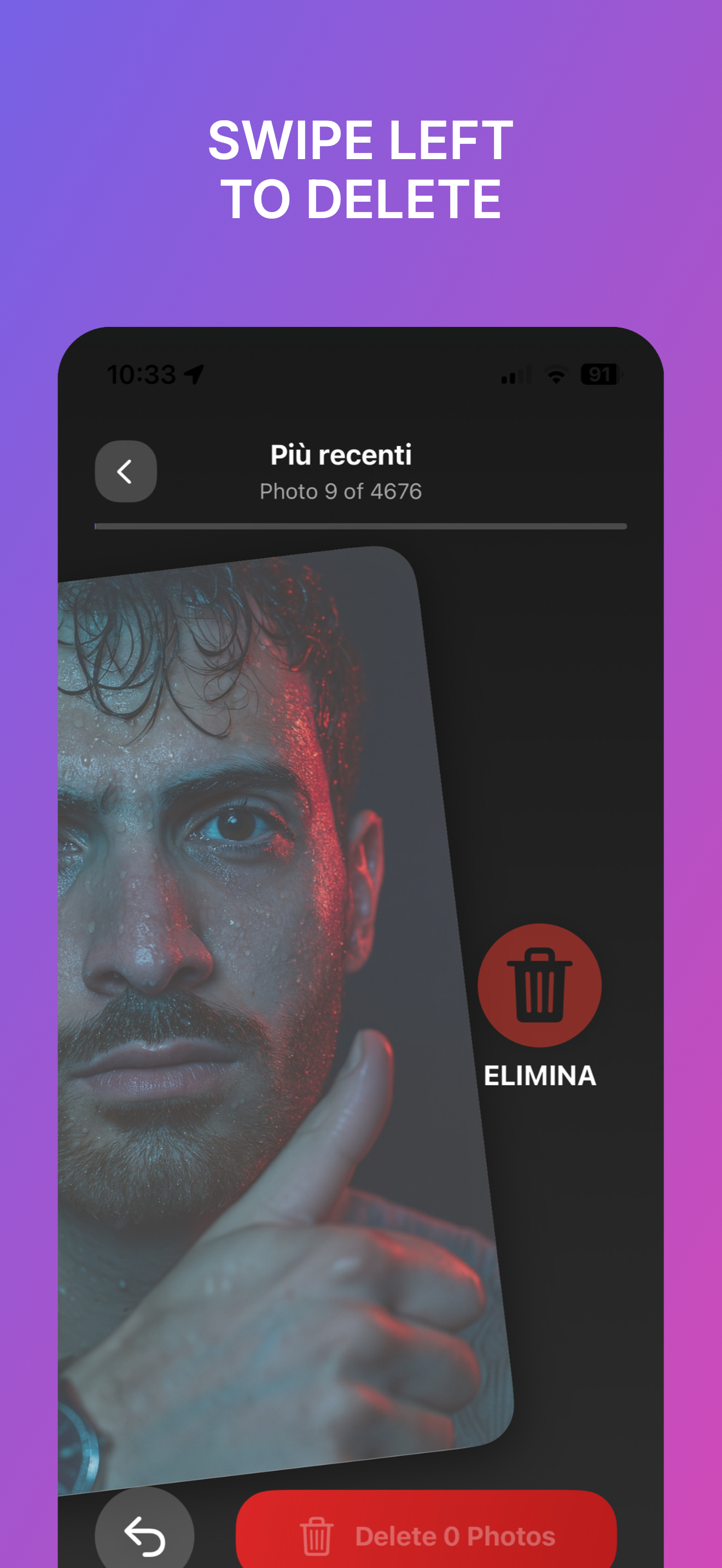 Via - swipe per declutter la tua galleria - Pulisci il rotolo della fotocamera con solo un colpo media 4