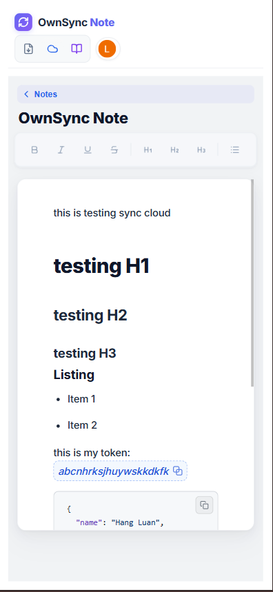 OwnSync Notes gallery image