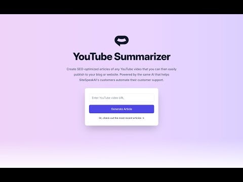 startuptile SEO Video Scribe-Create SEO optimized articles from any YouTube video