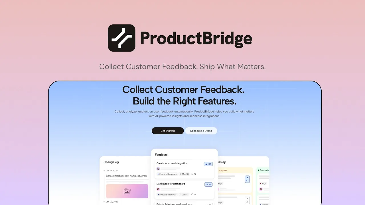 ProductBridge Agent That Collects Feedback Across Multiple Platforms productbridge-agent-that-collects-feedback-across-multiple-platforms