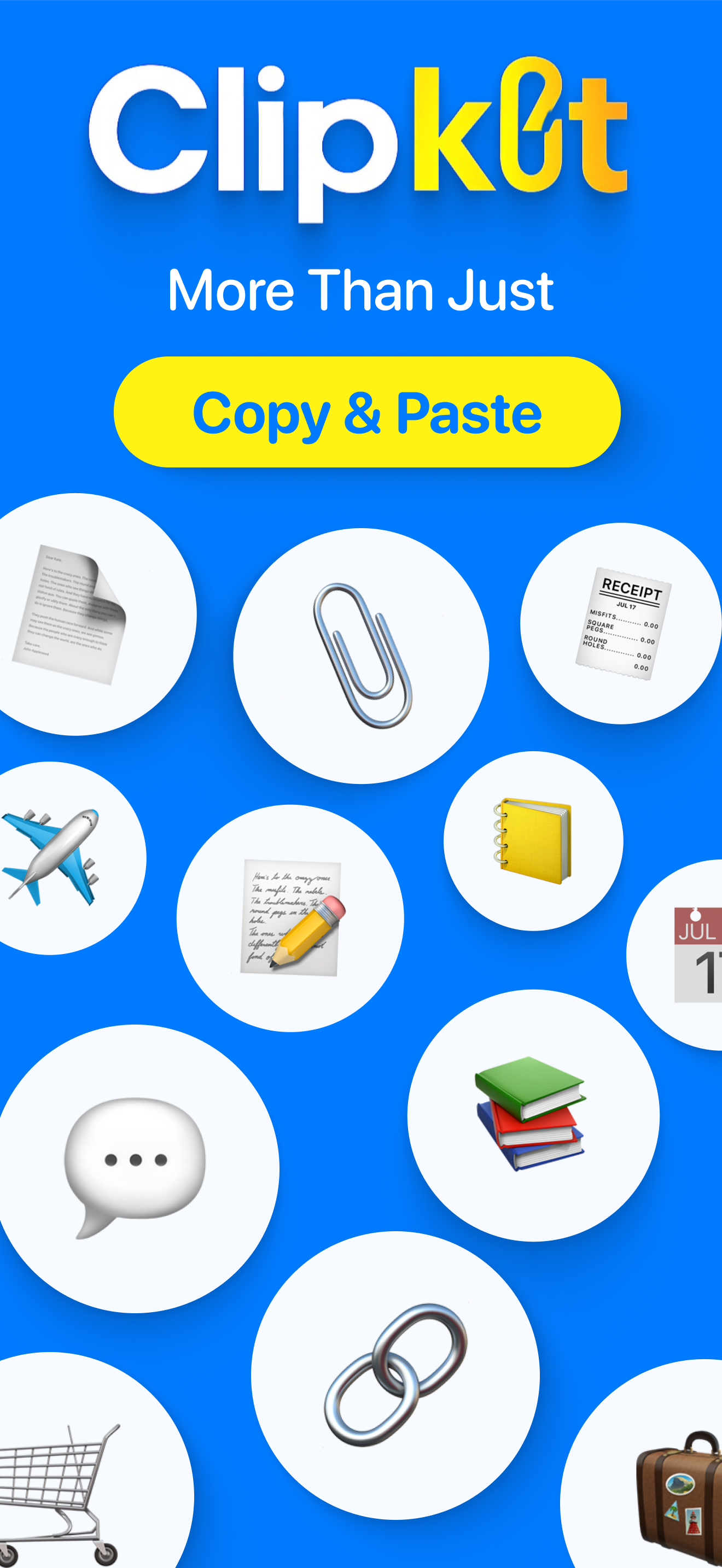 Mídia 1 de Clipkit - Digite menos.Cole mais rápido com teclado clipkit