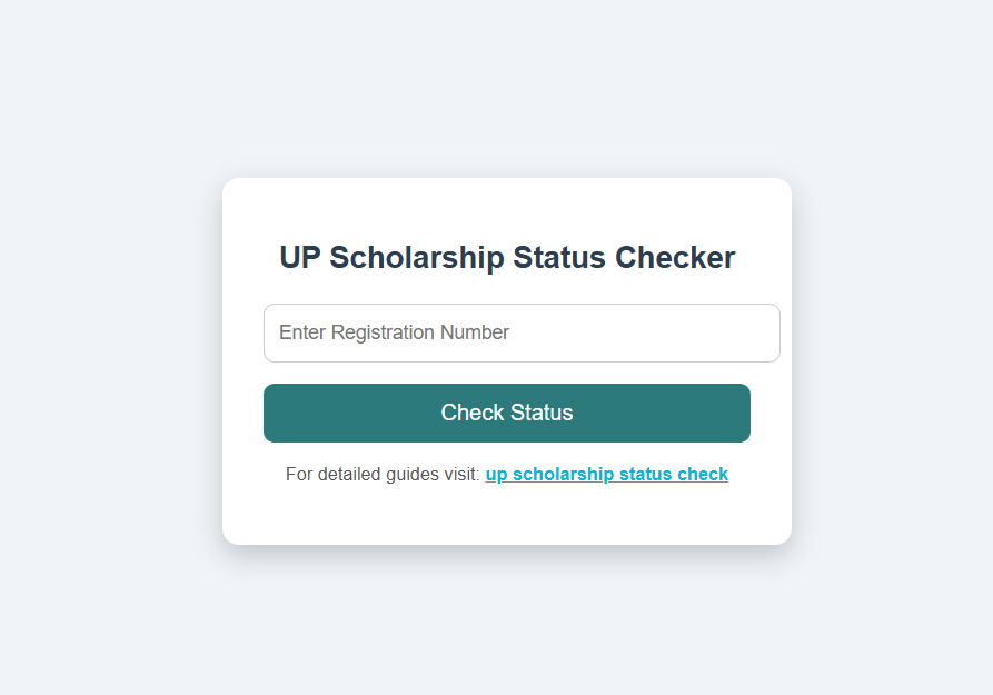 UP Scholarship — Quick Status Checker - Check Your Scholarship Status – Anytime, Anywhere. media 1