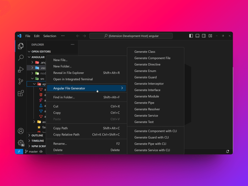 Media Penjana fail sudut untuk vscode 3