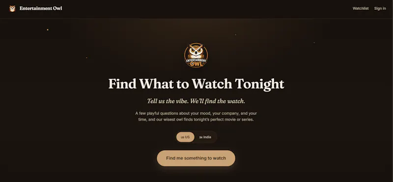 Entertainment Owl screenshot 1