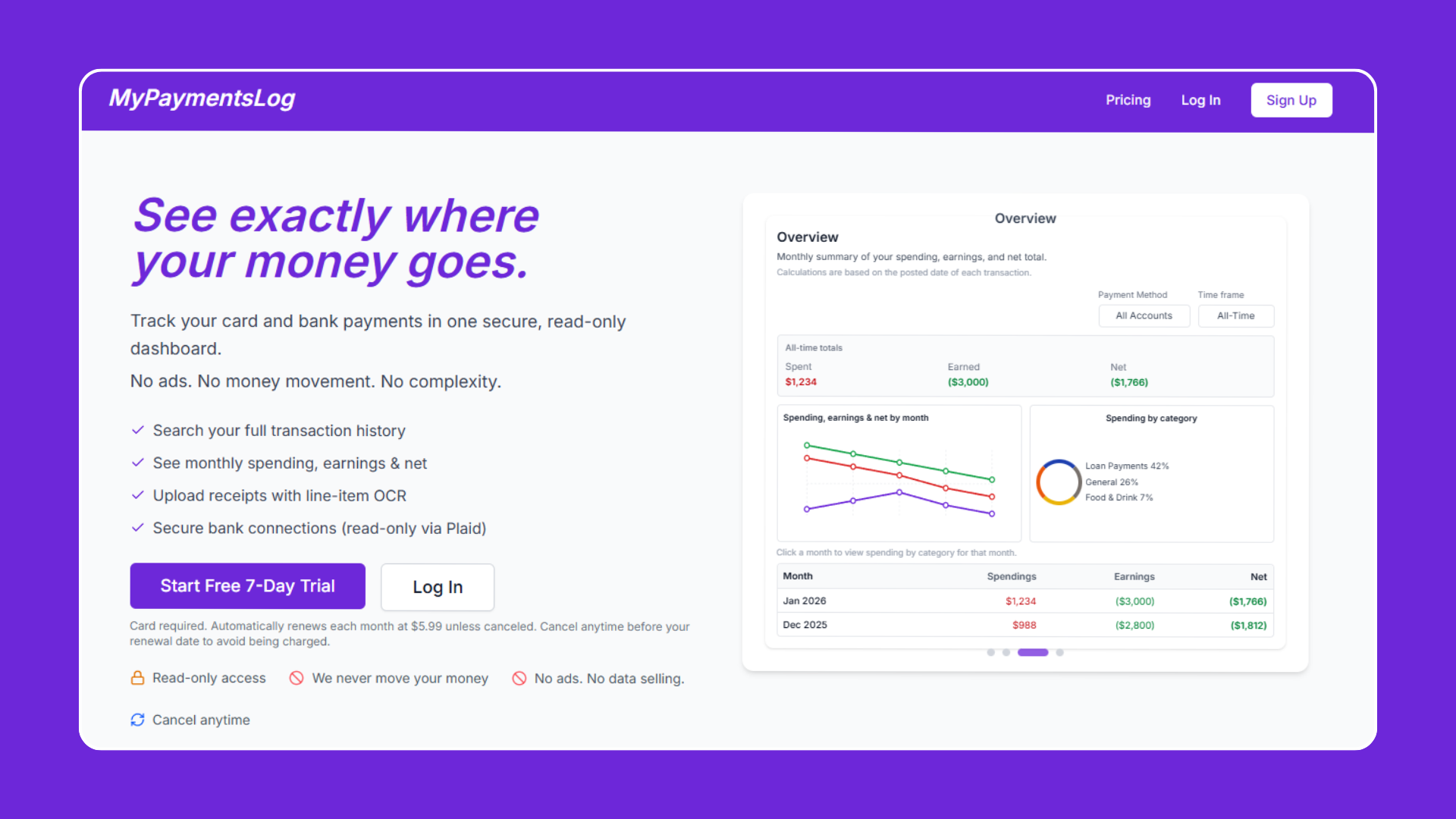 MyPaymentsLog gallery image