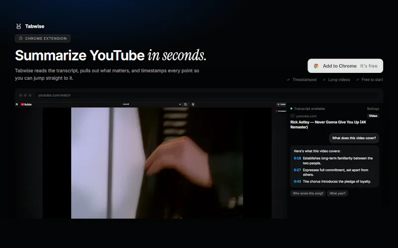 Tabwise - AI assistant on every page screenshot 2