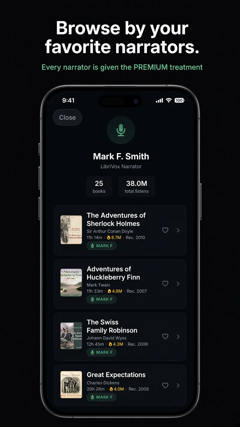 Voxelle - Librivox with premium audio screenshot 5