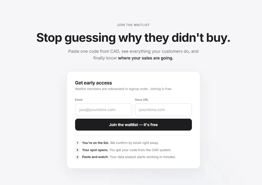 CAD — Customer Action Data gallery image