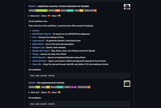 My Mac OS setup and applications gallery image