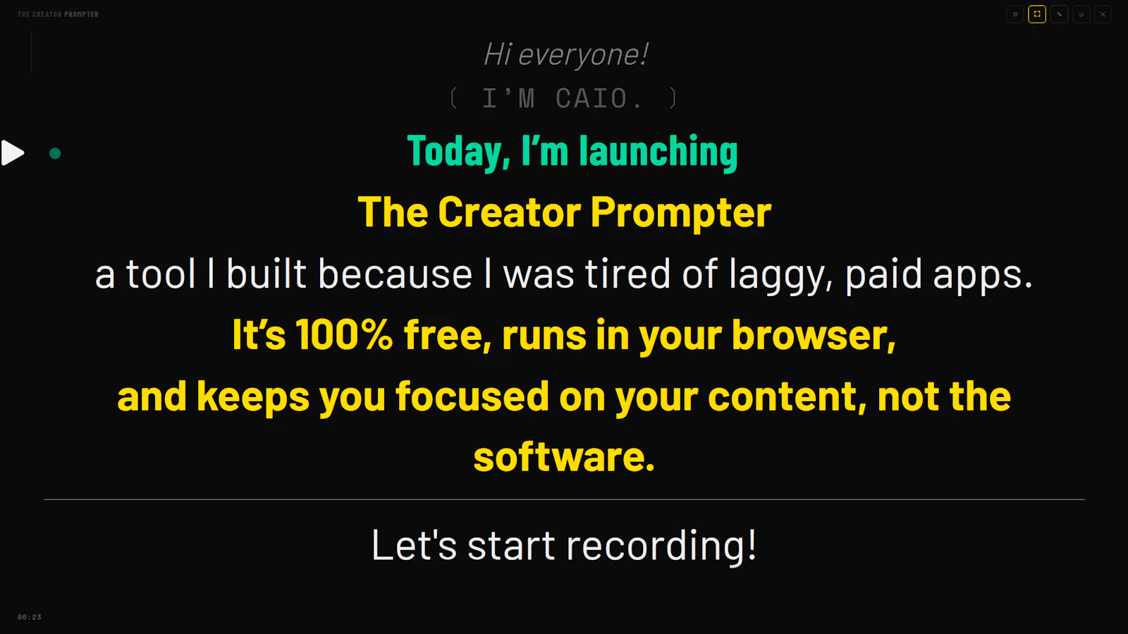 The Creator Prompter screenshot 2