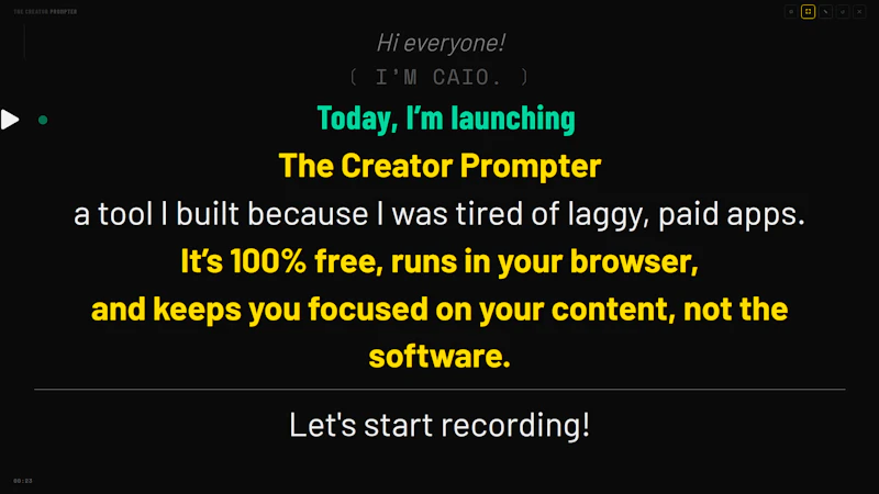 The Creator Prompter screenshot 2