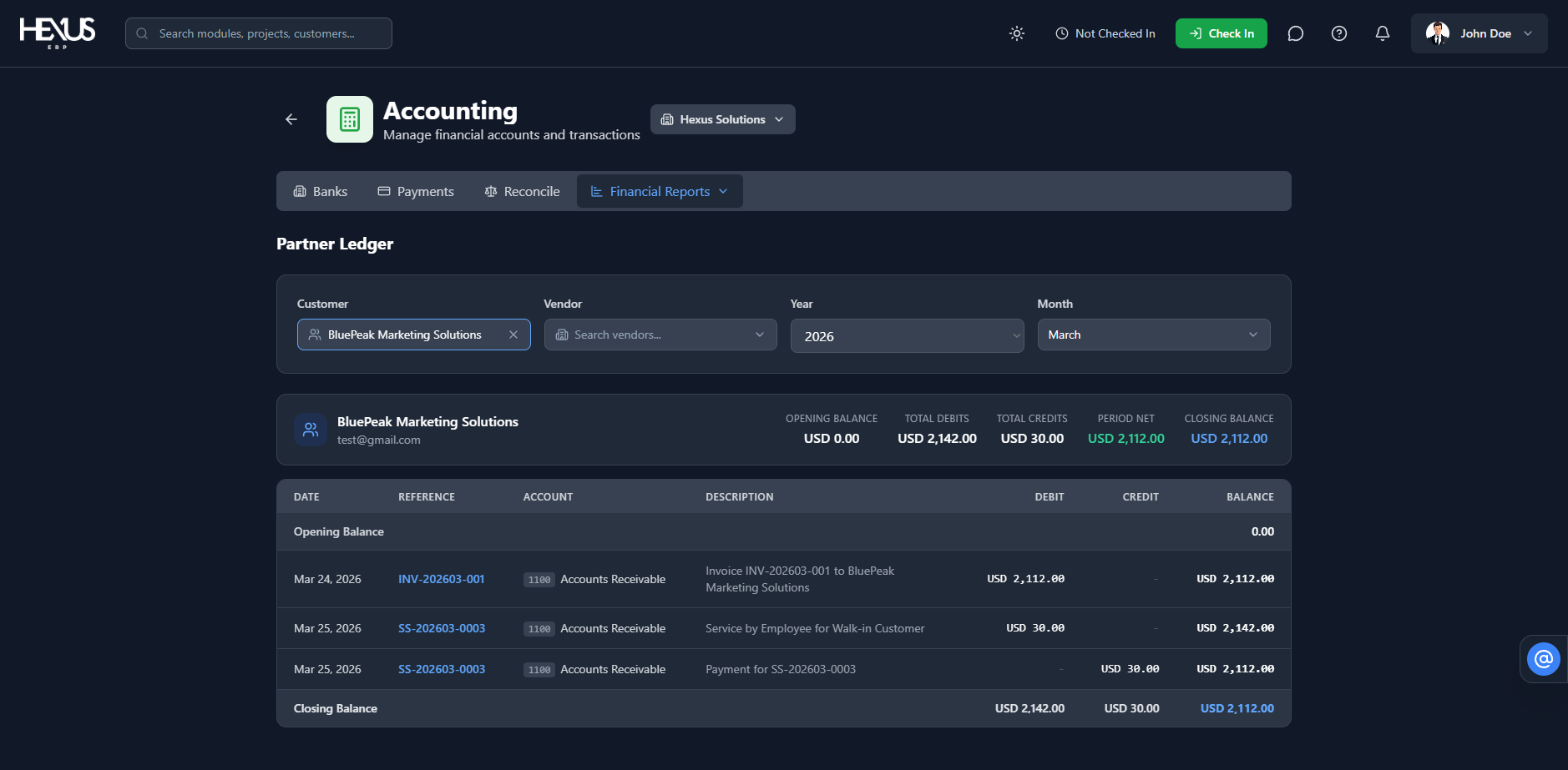 Hexus ERP gallery image