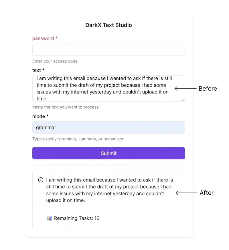 DarkX Text Studio screenshot 1