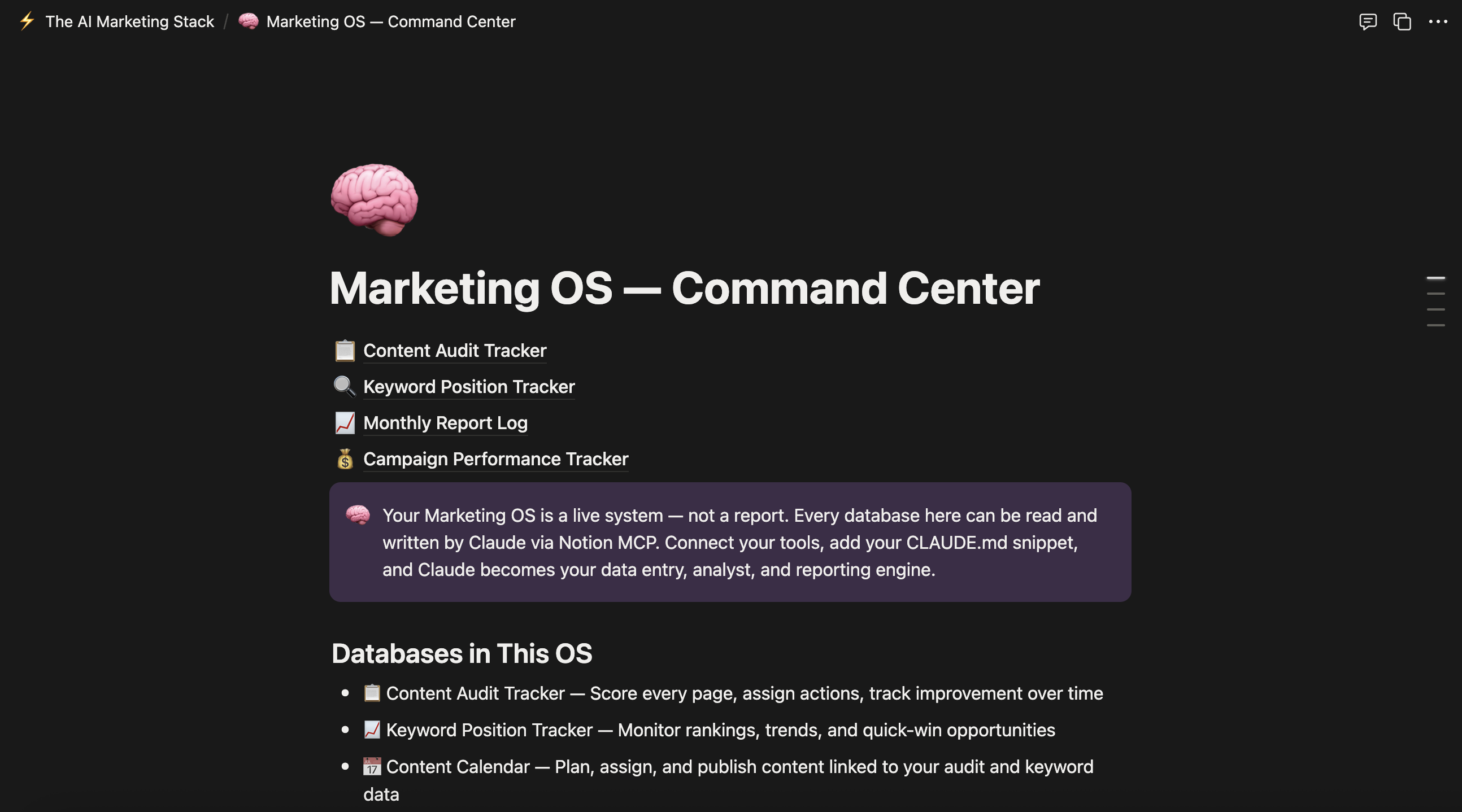 The Claude AI Agent Marketing Stack gallery image