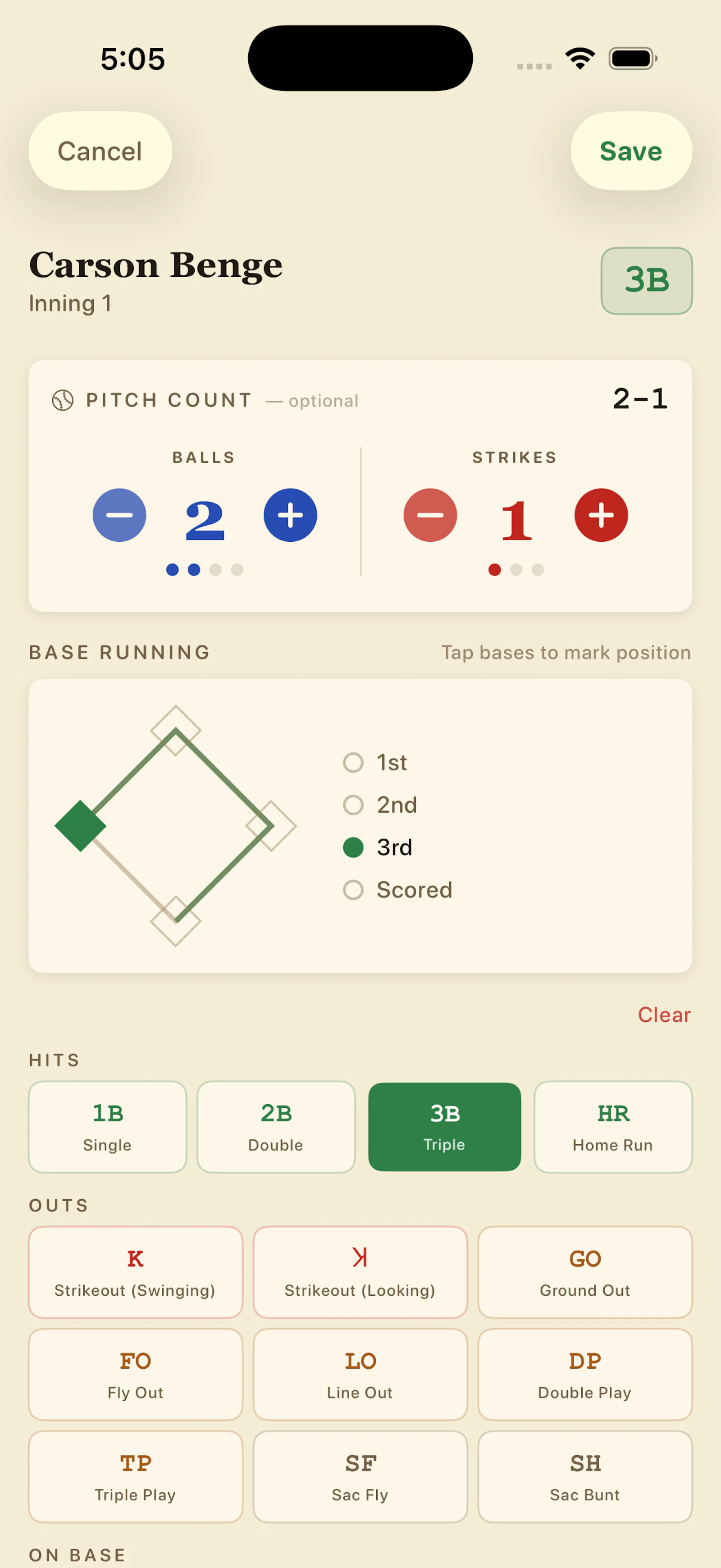 Baseball Scorecard Classic screenshot 2