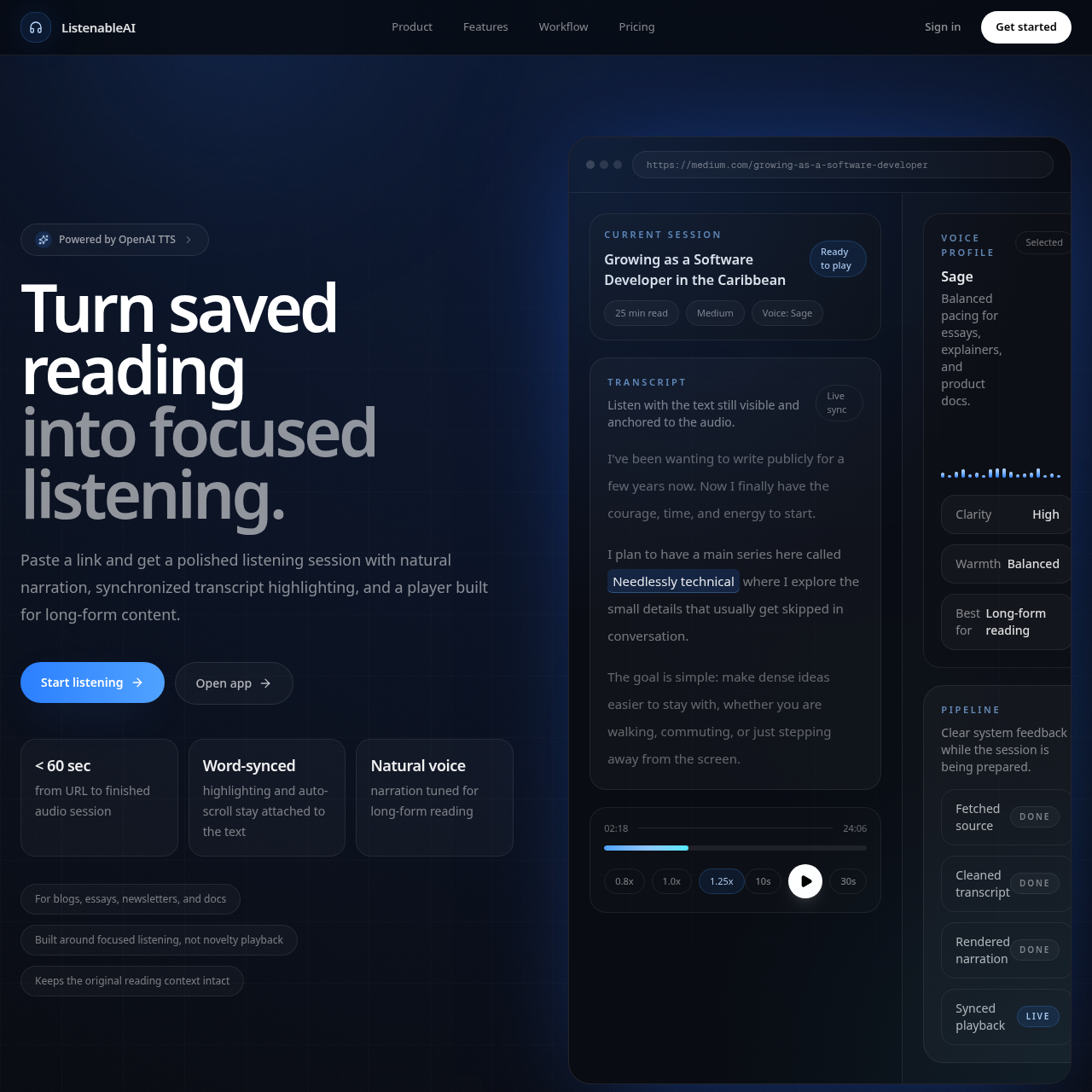 Listenable AI gallery image